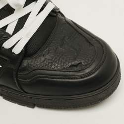 Pre Owned حذاء رياضي لوي فيتون مدرب ال في مونوجرامي أسود مخمل و قماش منخفض من أعلى مقاس 41