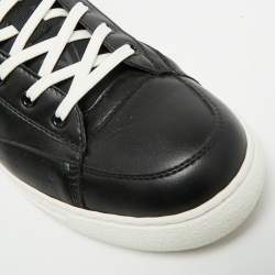 Pre Owned Louis Vuitton Charlie Size 42.5 Black Faux Leather Low Top Sneakers