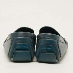 Pre Owned حذاء لوفرز لوي فيتون مونت كارلو جلد أزرق مقاس 42.5