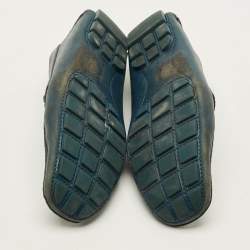 Pre Owned حذاء لوفرز لوي فيتون مونت كارلو جلد أزرق مقاس 42.5