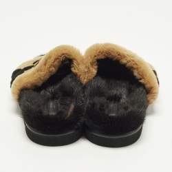 Pre Owned Louis Vuitton Pool Pillow Size 40 Brown Mink Fur Slide Sandals