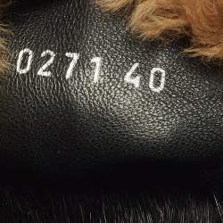 Pre Owned Louis Vuitton Pool Pillow Size 40 Brown Mink Fur Slide Sandals