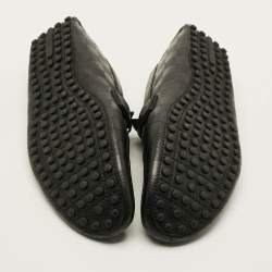 Pre Owned Louis Vuitton Hockenheim Size 43 Black Damier Leather Slip On Loafers