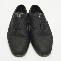 Pre Owned Louis Vuitton Solferino Size 41.5 Black Satin Loafers