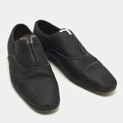 Pre Owned Louis Vuitton Solferino Size 41.5 Black Satin Loafers
