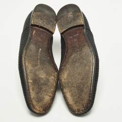 Pre Owned Louis Vuitton Solferino Size 41.5 Black Satin Loafers