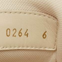 Pre Owned Louis Vuitton LV Trainer Size 40 Tan Knit Fabric and Raffia Lace Up Sneakers
