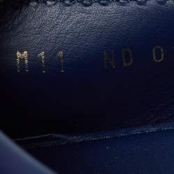 Pre Owned Louis Vuitton Hockenheim Size 45 Navy Blue Damier Infini Leather Loafers