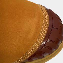 Pre Owned Louis Vuitton Timberland Lv X Timberland Collaboration Mid Boots Beige/Brown Nubuck Leather EU 42.5