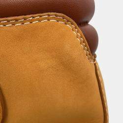 Pre Owned Louis Vuitton Timberland Lv X Timberland Collaboration Mid Boots Beige/Brown Nubuck Leather EU 42.5