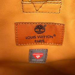 Pre Owned Louis Vuitton Timberland Lv X Timberland Collaboration Mid Boots Beige/Brown Nubuck Leather EU 42.5