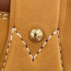 Pre Owned Louis Vuitton Timberland Lv X Timberland Collaboration Mid Boots Beige/Brown Nubuck Leather EU 42.5