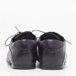 Pre Owned حذاء أوكسفوردز لوي فيتون جلد نقشة دامييه أسود برباط مقاس 43