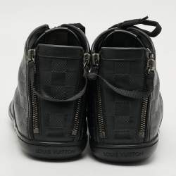 مملوكة مسبقًا Louis Vuitton Infini Size 42 Black Damier Leather Lace Up Sneakers
