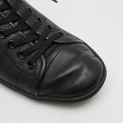 مملوكة مسبقًا Louis Vuitton Infini Size 42 Black Damier Leather Lace Up Sneakers