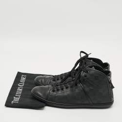 مملوكة مسبقًا Louis Vuitton Infini Size 42 Black Damier Leather Lace Up Sneakers