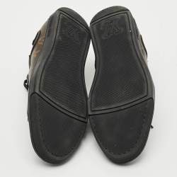 مملوكة مسبقًا حذاء رياضي لوي فيتون سلالوم كانفاس  بني مونوغرامي بعنق قصير مقاس 42.5