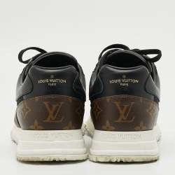 مملوكة مسبقًا Louis Vuitton Run Away Size 42 Black/Brown Monogram Canvas and Mesh Low Top Sneakers