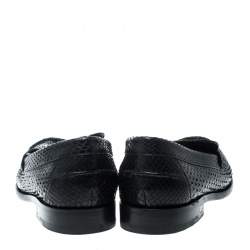مملوكة مسبقًا Louis Vuitton Black Python Loafers Size 42