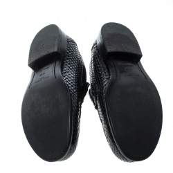 مملوكة مسبقًا Louis Vuitton Black Python Loafers Size 42