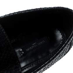 مملوكة مسبقًا Louis Vuitton Black Python Loafers Size 42