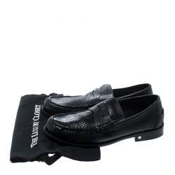 مملوكة مسبقًا Louis Vuitton Black Python Loafers Size 42