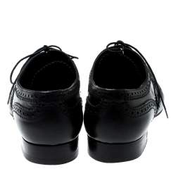 Pre Owned حذاء أكسفورد لوي فيتون أربطة جلد بروغي أسود مقاس 41
