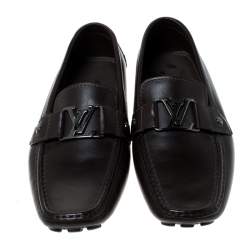 Louis Vuitton Brown Leather Monte Carlo Logo Slip On Loafers Size 43 Louis Vuitton | TLC