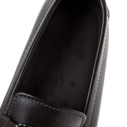 Pre Owned  حذاء لوفرز لوي فيتون مونت كارلو بشعار سهل الارتداء جلد بني مقاس 43