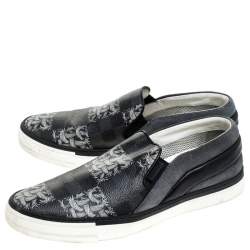 مملوكة مسبقًا Louis Vuitton Damier Graphite Canvas Christopher Nemeth Twister Slip On Sneakers Size 42