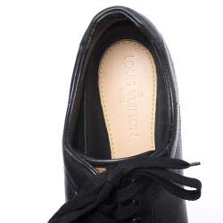 Louis Vuitton Black Mahina Leather Low Top Sneakers Size 39.5