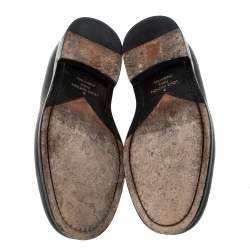 Pre Owned  حذاء لوفرز لوي فيتون بيني جلد مزخرف أسود مقاس 40