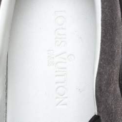 Louis Vuitton Grey Fabric, Suede and Leather Twister Slip-on Sneakers Size 41