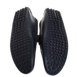 Pre Owned حذاء موكاسينز لوي فيتون هوكينهايم جلد بنقوش دامييه أزرق مقاس 40