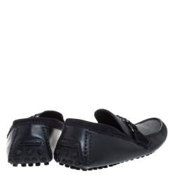 Pre Owned حذاء موكاسينز لوي فيتون هوكينهايم جلد بنقوش دامييه أزرق مقاس 40