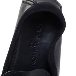 Pre Owned حذاء موكاسينز لوي فيتون هوكين هايم جلد بنقوش دامييه أزرق مقاس 40