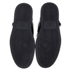 Pre Owned حذاء رياضي لوي فيتون ريفولي بحافة مرتفعة جلد أسود مقاس 42