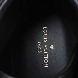 Pre Owned حذاء رياضي لوي فيتون ريفولي بحافة مرتفعة جلد أسود مقاس 42