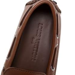 مملوكة مسبقًا Louis Vuitton Brown Leather Arizona Loafers Size 40.5