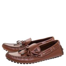 مملوكة مسبقًا Louis Vuitton Brown Leather Arizona Loafers Size 40.5