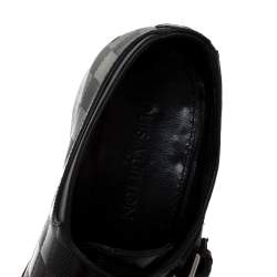 مملوكة مسبقًا Louis Vuitton Black Leather Infini Single Monk Strap Derby Size 42