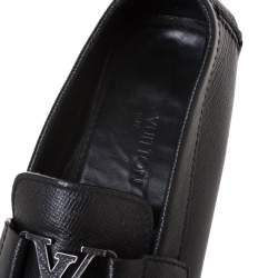 Pre Owned Louis Vuitton Black Leather Monte Carlo Loafers Size 43