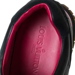 مملوكة مسبقًا Louis Vuitton Black Damier Infini Leather, Suede And Mesh Run Away Sneakers Size 39