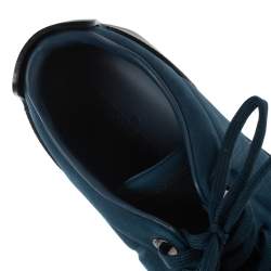 Louis Vuitton Blue/Black Suede and Leather Low Top Sneakers Size 40