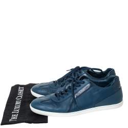 Louis Vuitton Blue Leather Leisure Low Top Sneakers Size 42