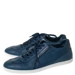 Louis Vuitton Blue Leather Leisure Low Top Sneakers Size 42