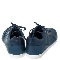 Louis Vuitton Blue Leather Leisure Low Top Sneakers Size 42