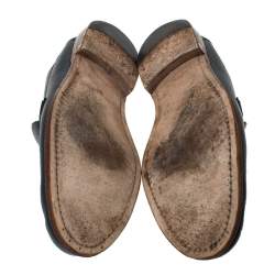 Pre Owned Louis Vuitton Blue Leather Major Loafers Size 44.5