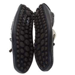 Pre Owned Louis Vuitton Tricolor Leather Bow Loafers Size 42