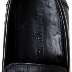 مملوكة مسبقًا حذاء لوفرز لوى فيتون دامييه إنفيني هوكنهايم جلد أسود مقاس 43.5